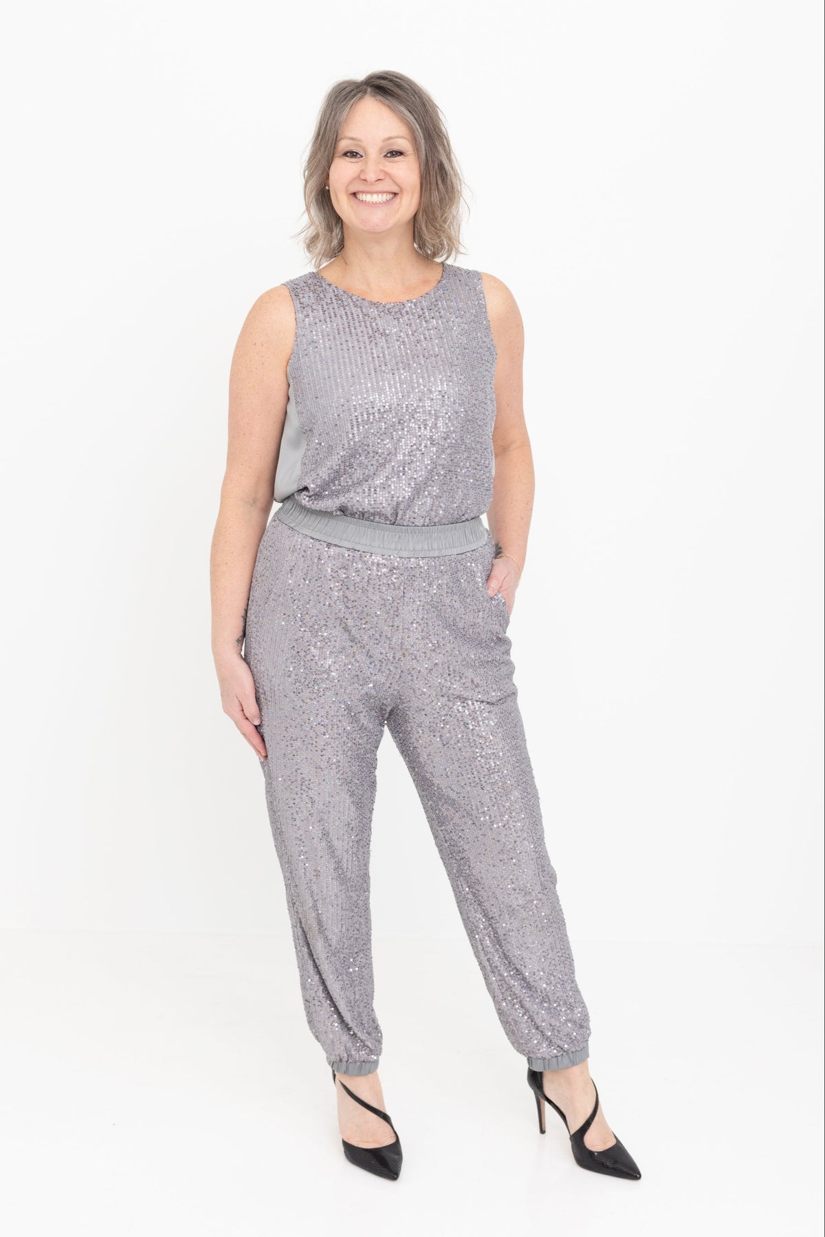 Silver Sequin Tank by JCJ