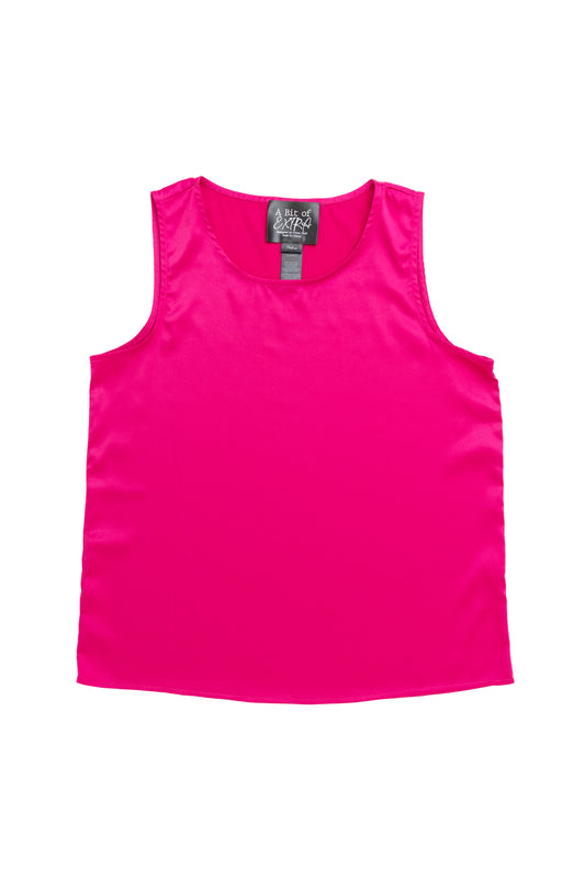 Fuchsia Satin Tank by JCJ