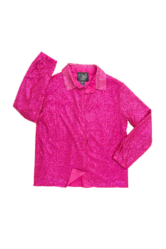 Fuchsia Sequin Shacket by JCJ