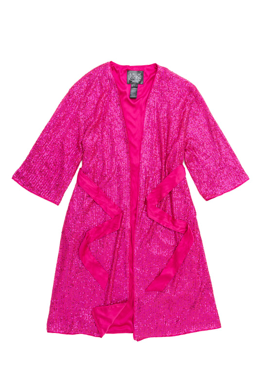 Fuchsia Sequin Duster by JCJ