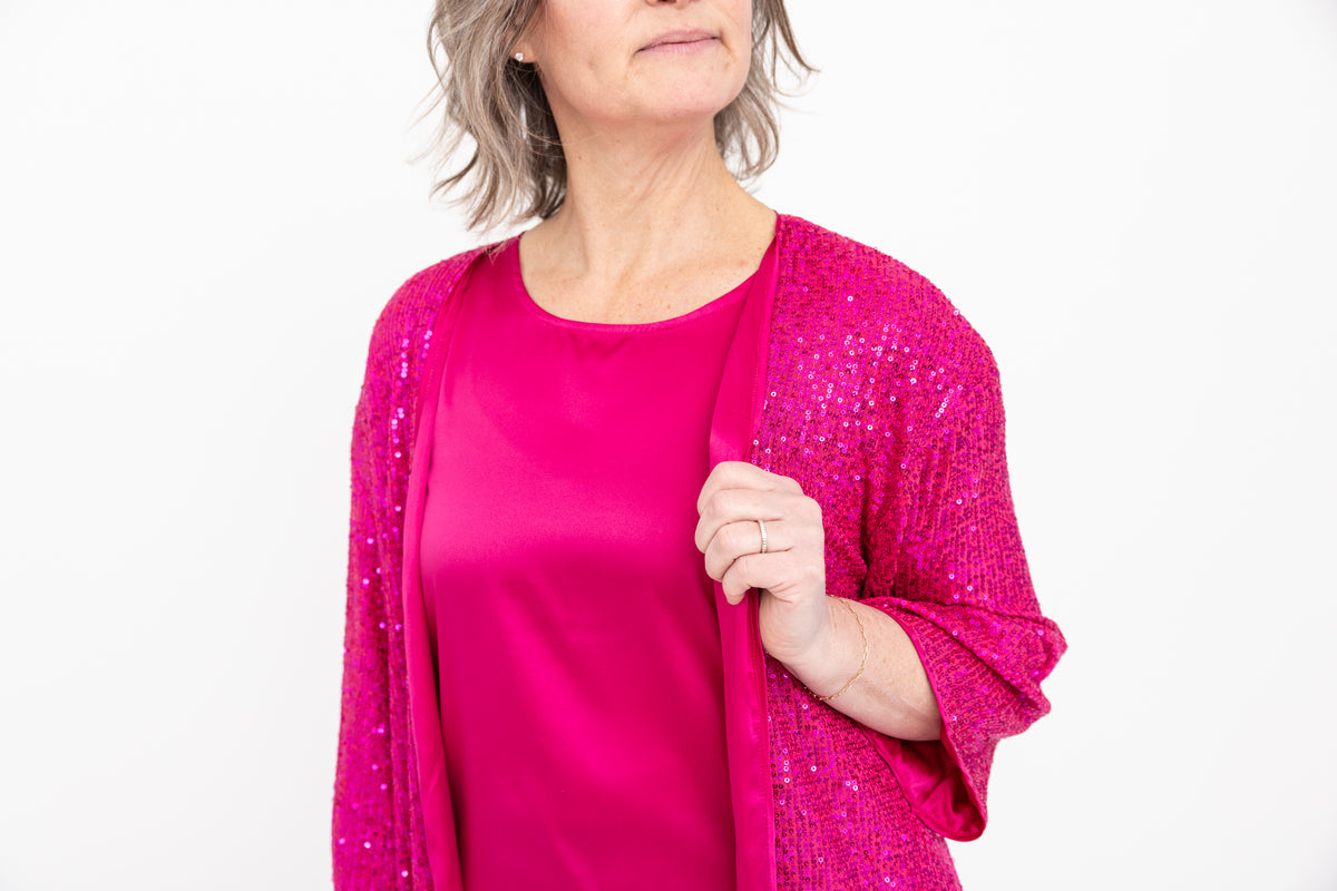 Fuchsia Satin Tank by JCJ