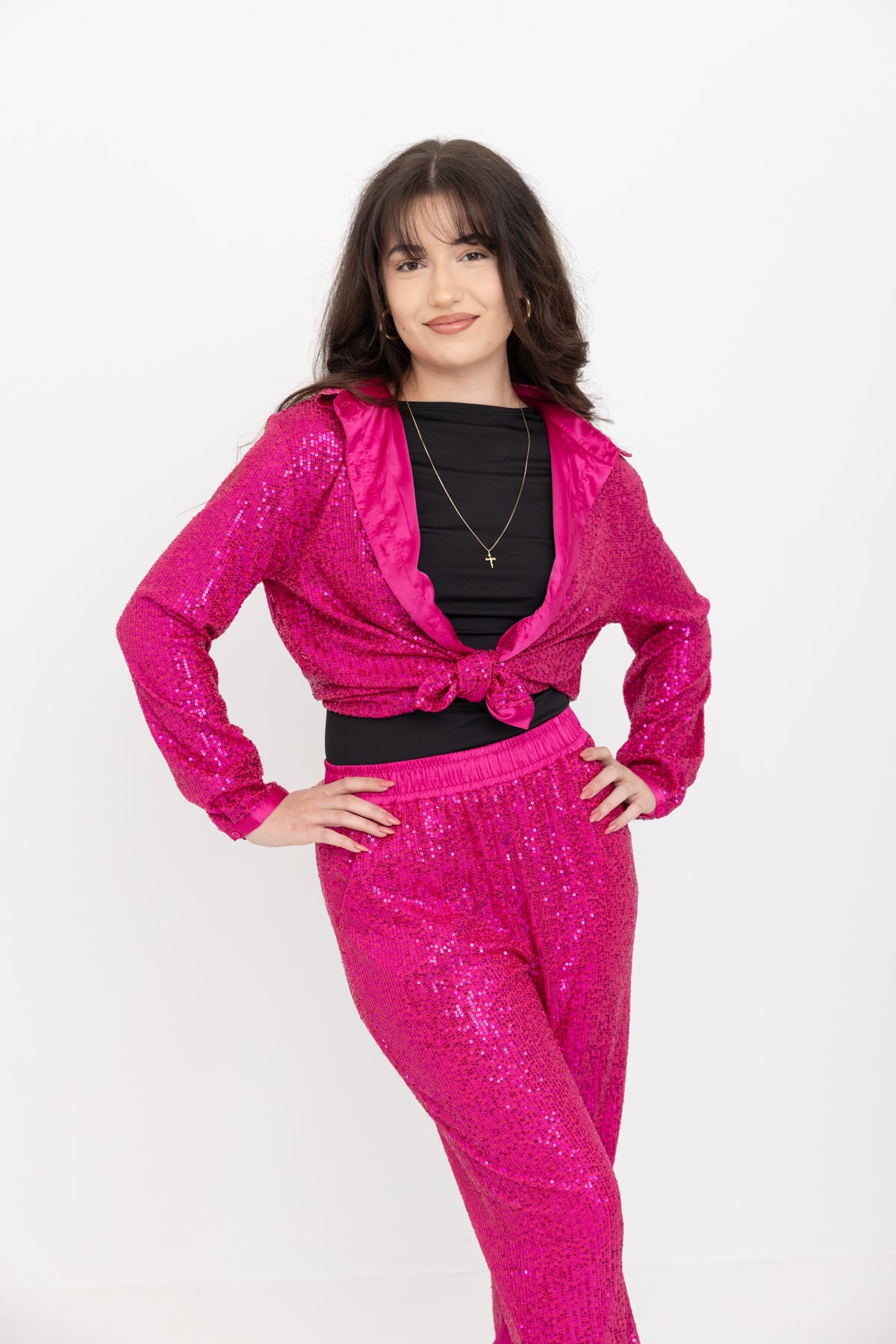 Fuchsia Sequin Shacket by JCJ