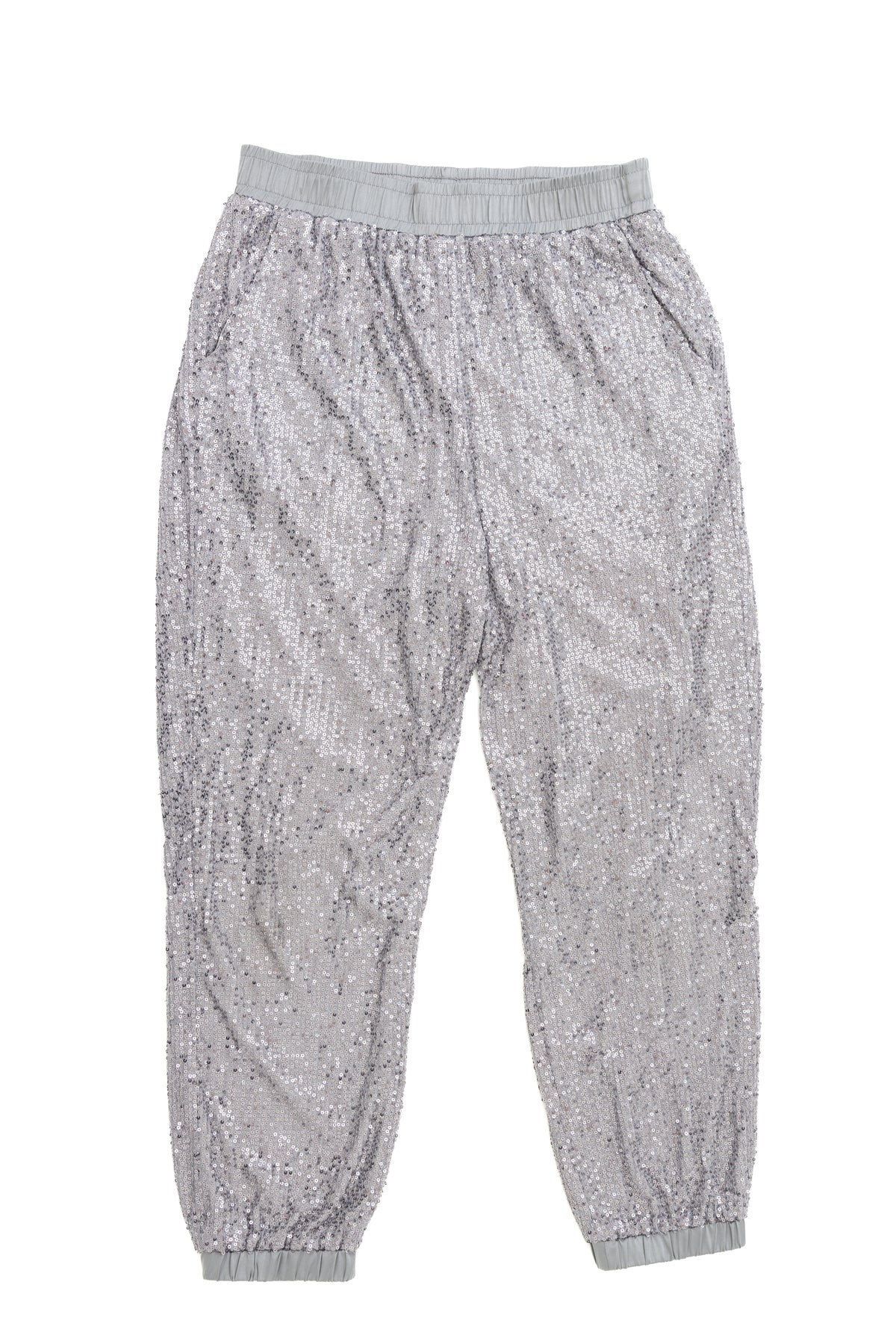 Silver Sequin Joggers by JCJ