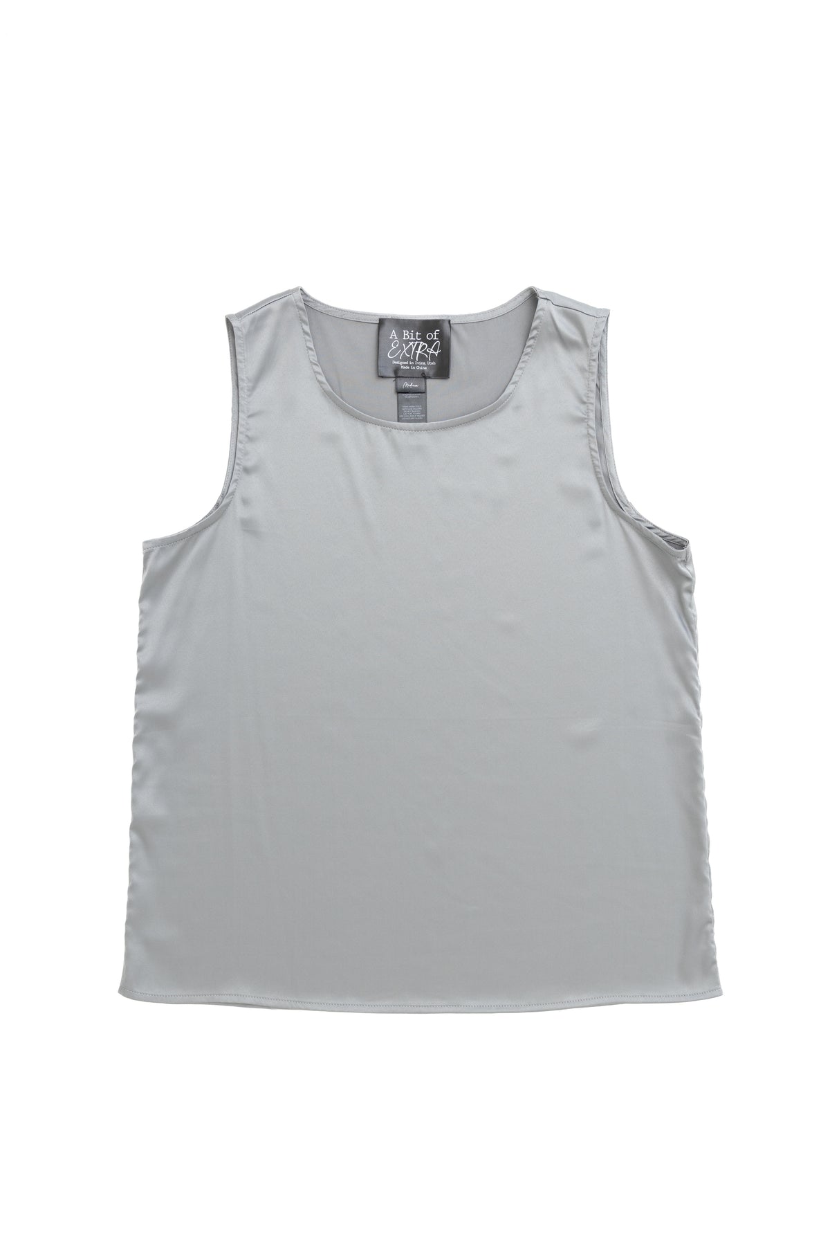 Silver Satin Tank by JCJ