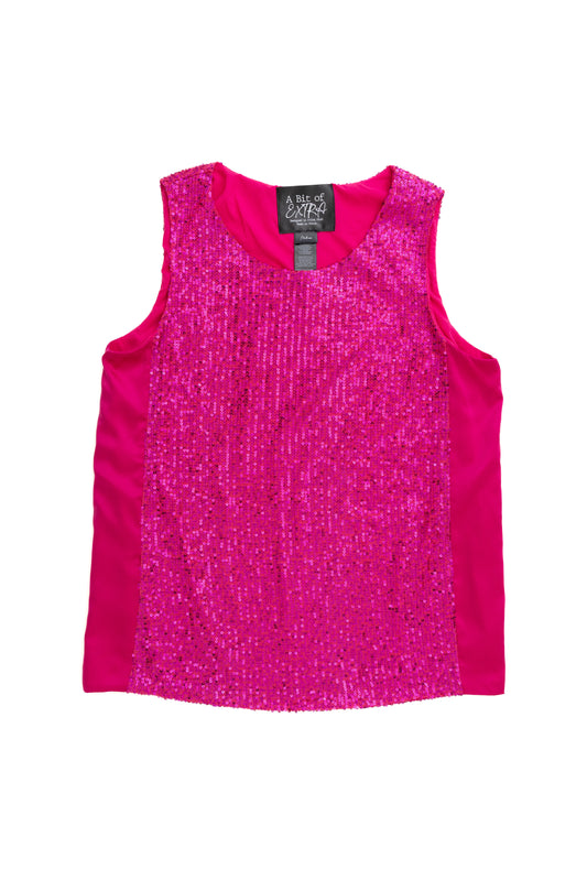 Fuchsia Sequin Tank by JCJ
