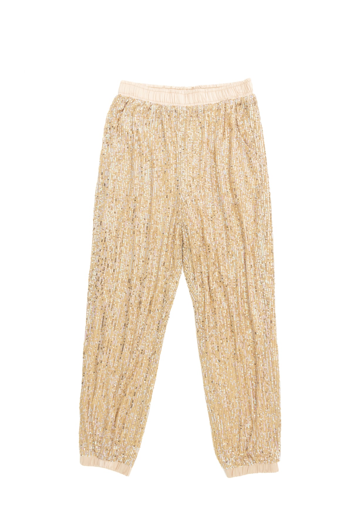 Gold Sequin Joggers by JCJ