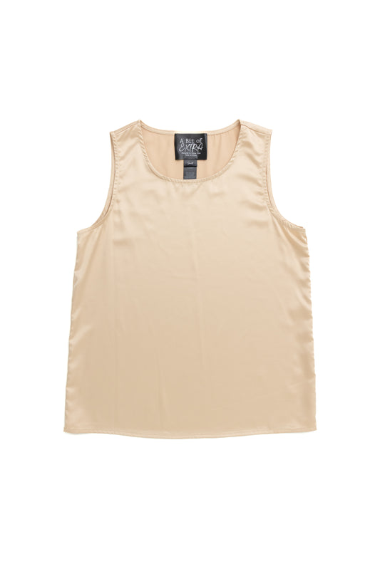 Gold Satin Tank by JCJ