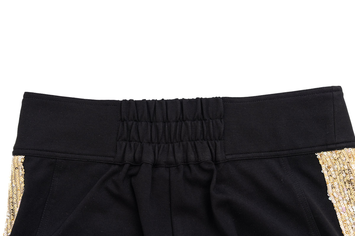 Gold Tuxedo Sequin Stripe Leggings