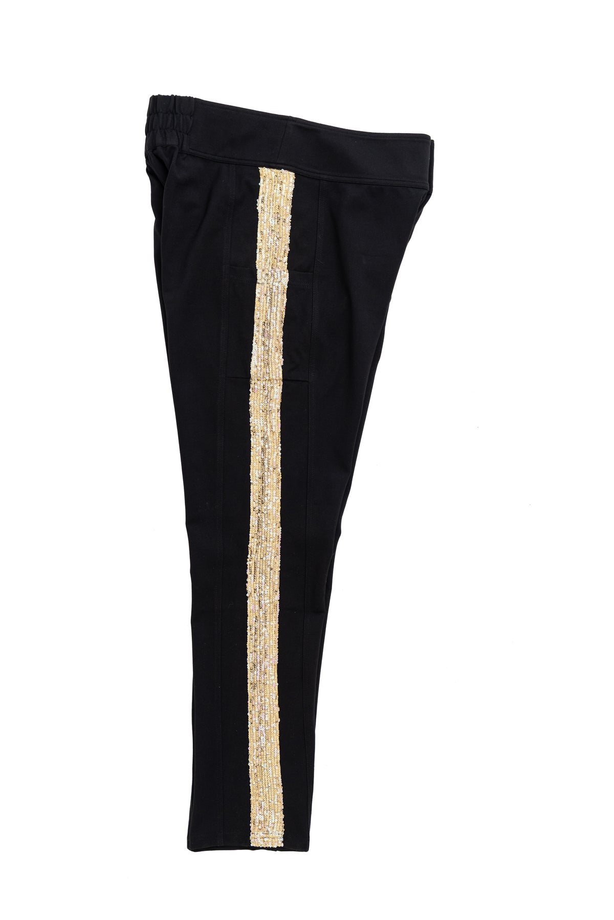 Gold Tuxedo Sequin Stripe Leggings