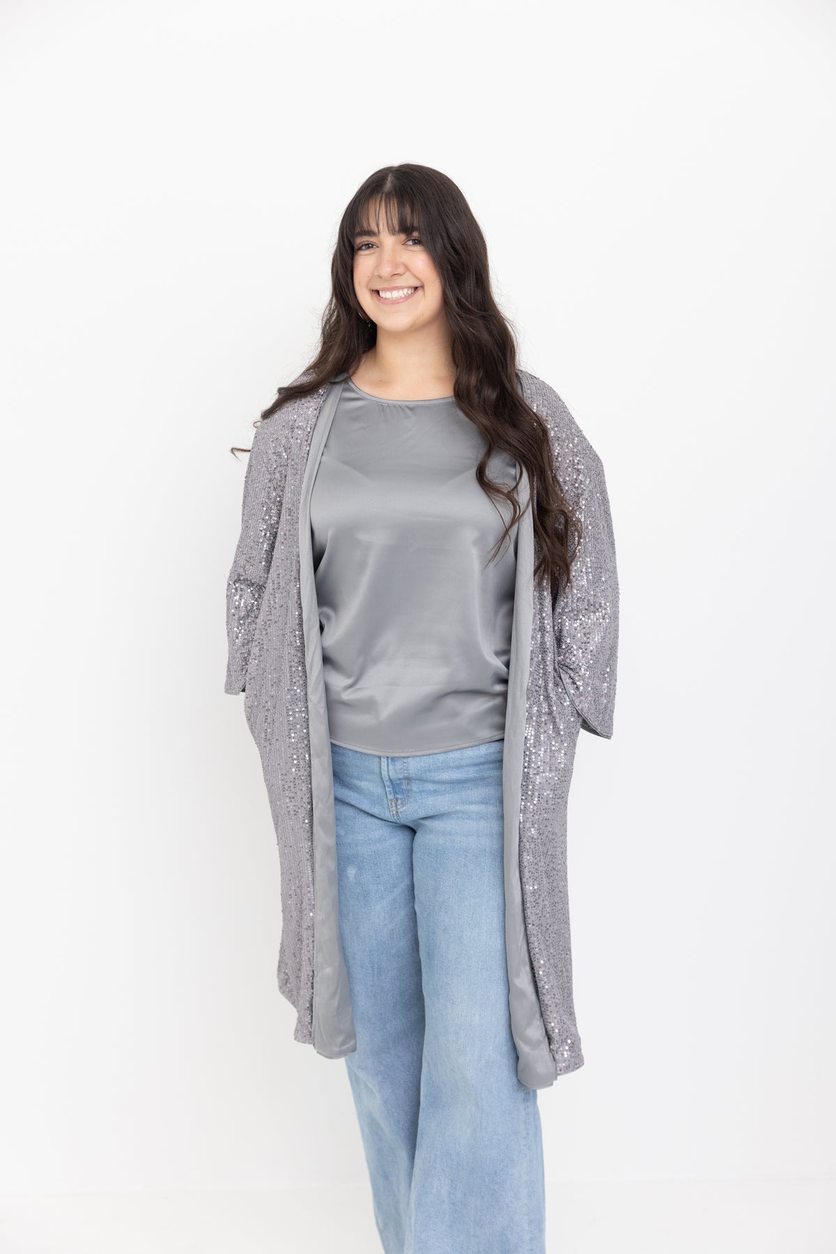 Silver Sequin Duster by JCJ