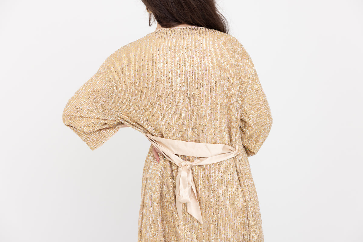 Gold Sequin Duster by JCJ