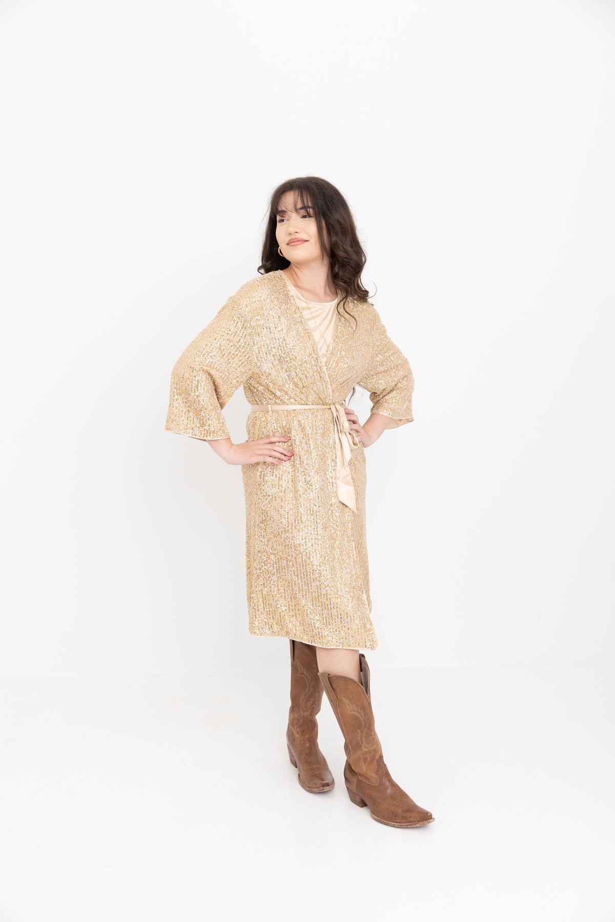 Gold Sequin Duster by JCJ
