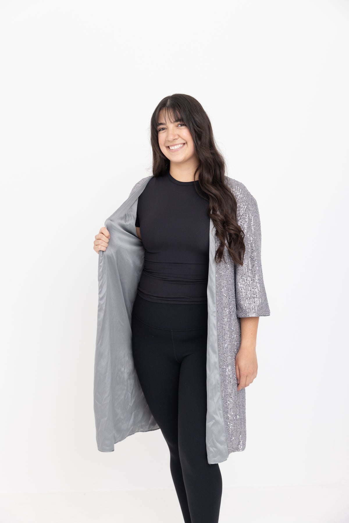 Silver Sequin Duster by JCJ