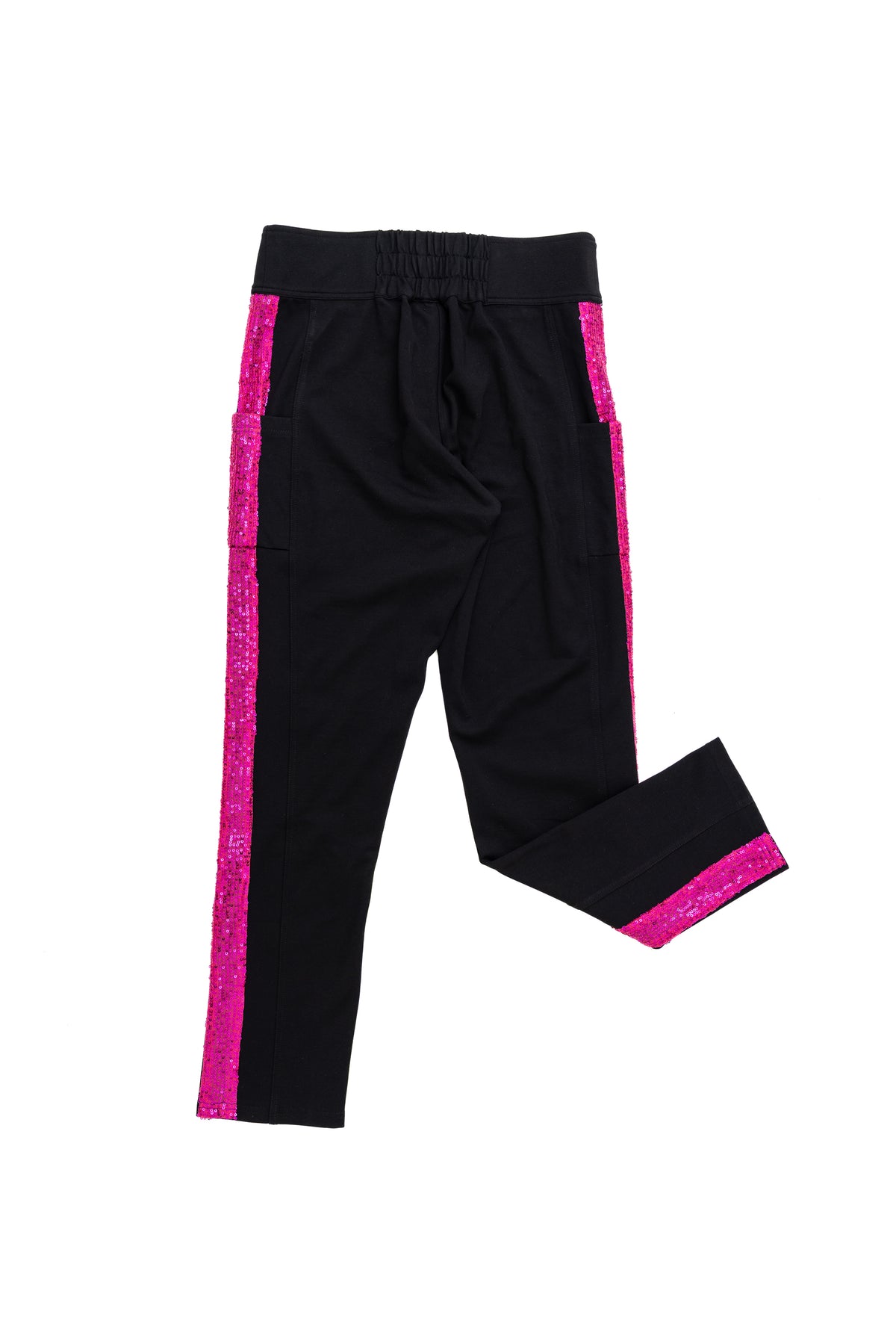 Fuchsia Tuxedo Sequin Stripe Leggings