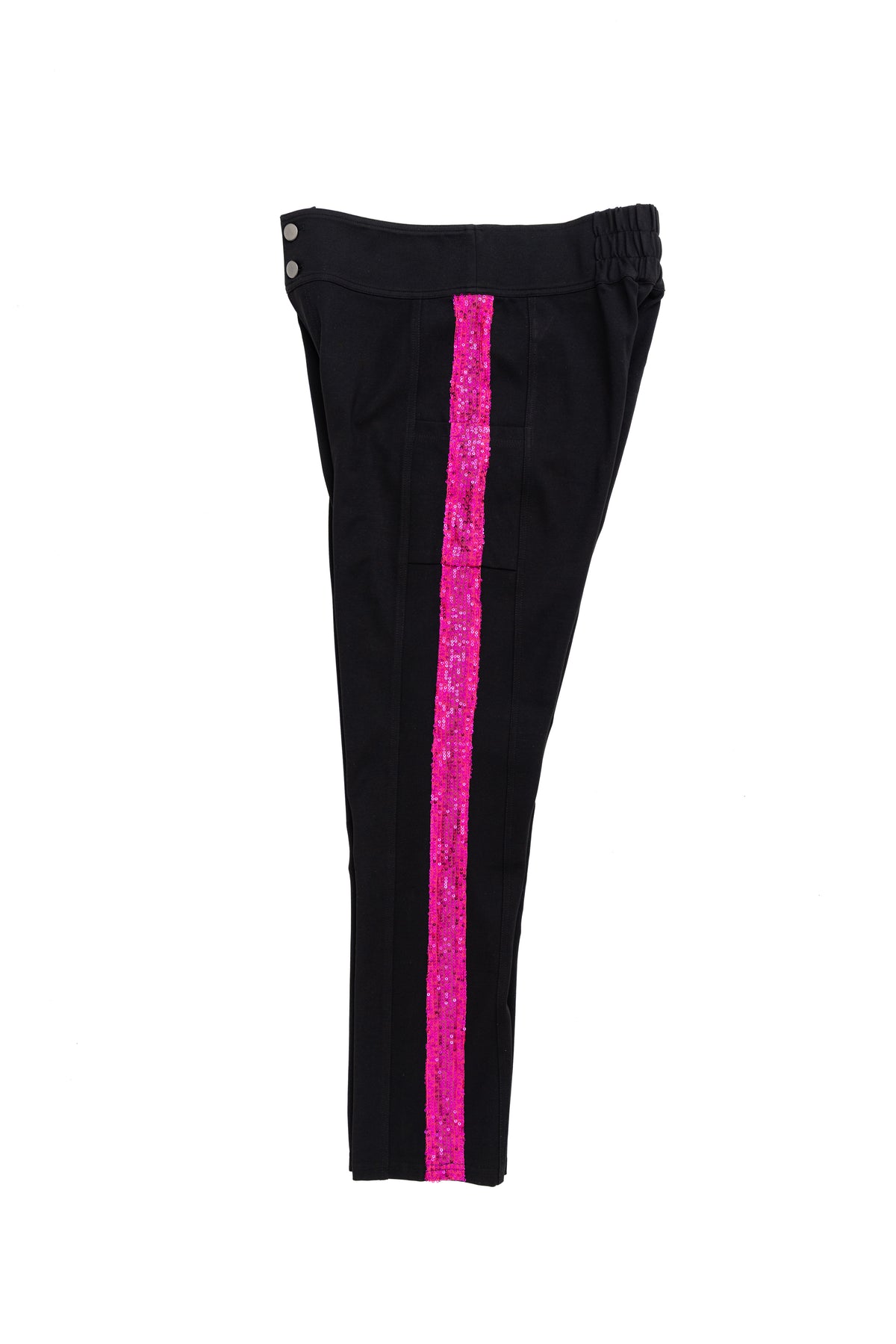 Fuchsia Tuxedo Sequin Stripe Leggings